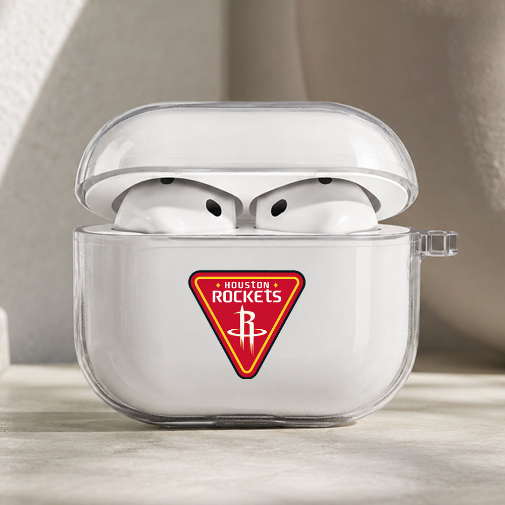 NBA Houston Rockets Symbol Protective Apple AirPods Pro 3 Clear Case | Shockproof Cover