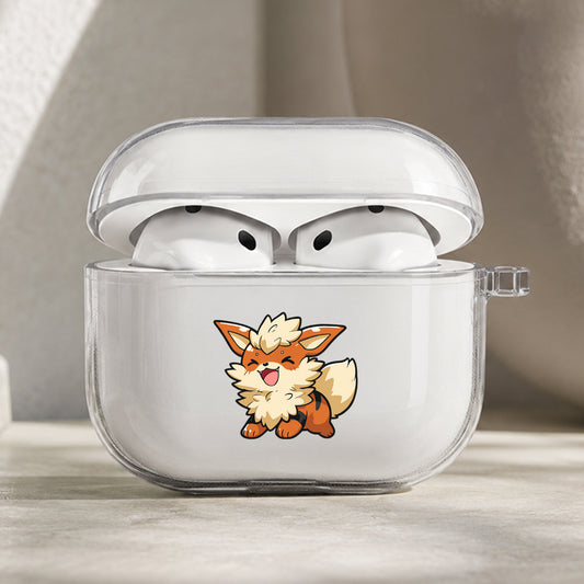 Pokemon Growlithe Protective Apple AirPods Pro 3 Clear Case | Shockproof Cover