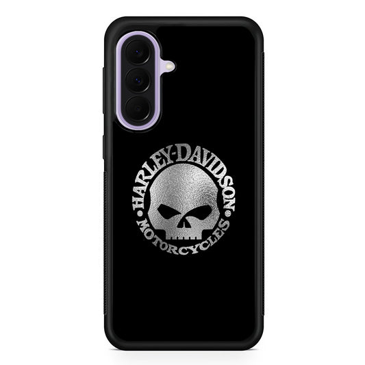 Harley Davidson Skull Silver Samsung Galaxy A37 Case | Samsung Galaxy A37 Rubber Protective Case