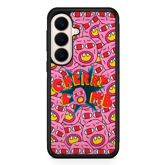 Cherry Bomb Face Sticker Samsung Galaxy S26 Case | Durable Protective Rubber Cover