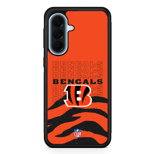 NFL Cincinnati Bengals Team Logo Samsung Galaxy A57 Case | Slim Samsung Galaxy A57 Protective Case