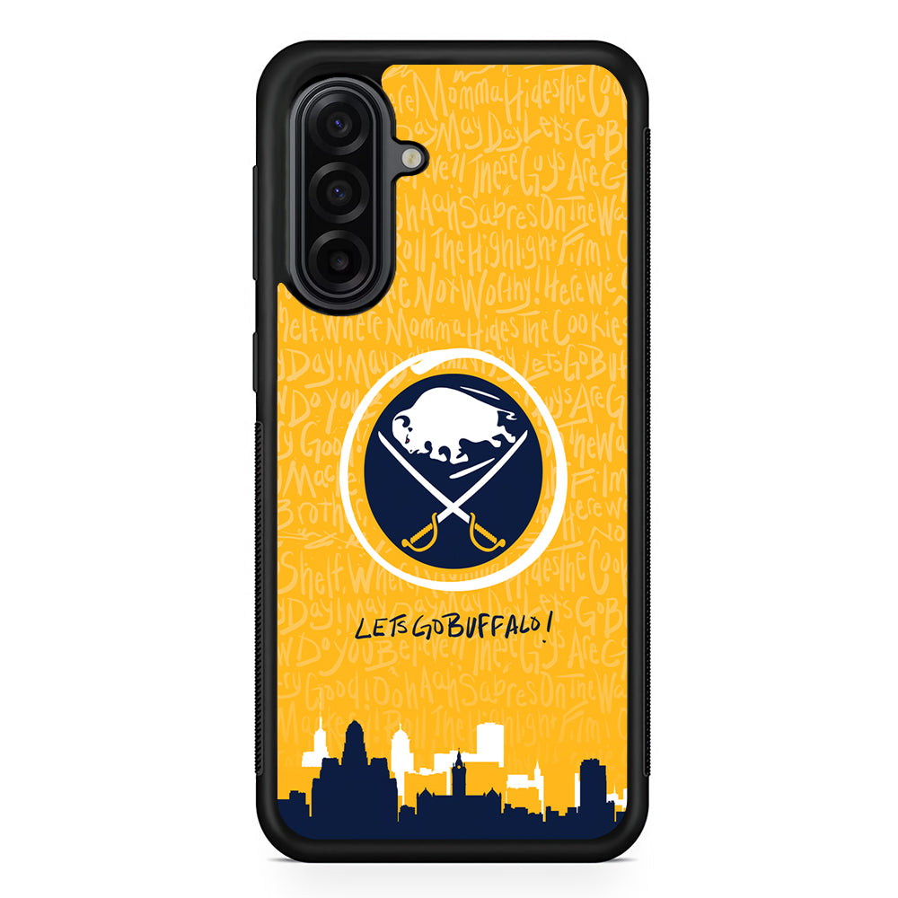 NHL Buffalo Sabres Yellow Samsung Galaxy A17 Case | Durable Rubber Samsung Galaxy A17 Phone Case