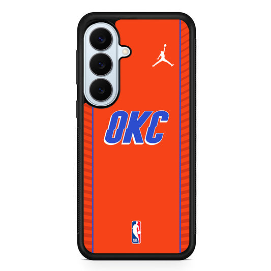NBA Oklahoma City Thunder Orange Jordan Samsung Galaxy S26 Plus Case | Lightweight Protective Phone Cover