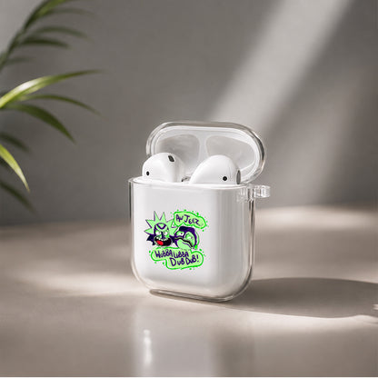 Crazy Rick and Morty Protective Clear Case Cover For Apple Airpods | Soft Silicone AirPods 1 / 2 Case | Protective Cover