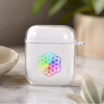 Coldplay Geometric Logo Protective Clear Case Cover For Apple Airpods | Soft Silicone AirPods 1 / 2 Case | Protective Cover