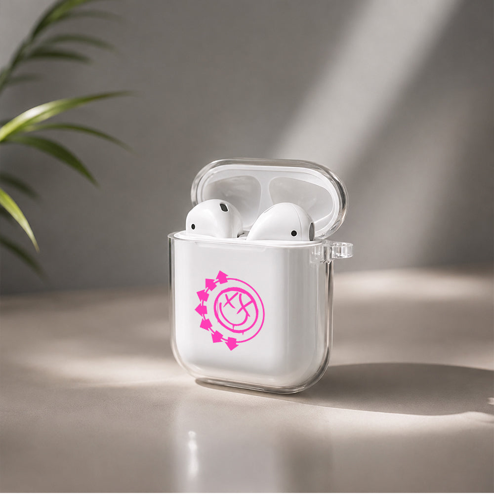 Blink-182 Logo Protective Clear Case Cover For Apple Airpods | Soft Silicone AirPods 1 / 2 Case | Protective Cover