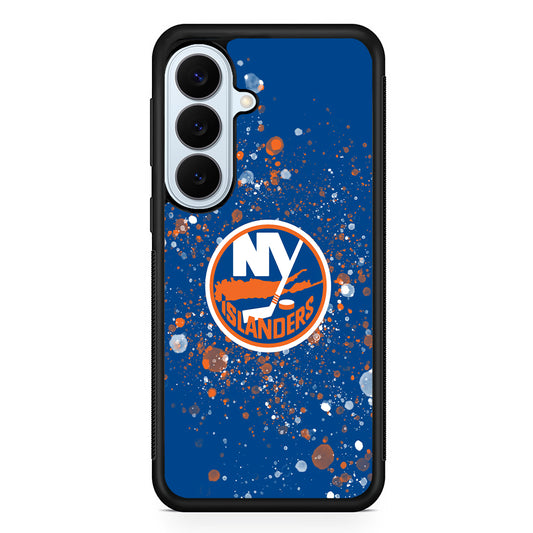 NHL New York Islanders Abstract Samsung Galaxy S26 Plus Case | Slim Protective Rubber Cover
