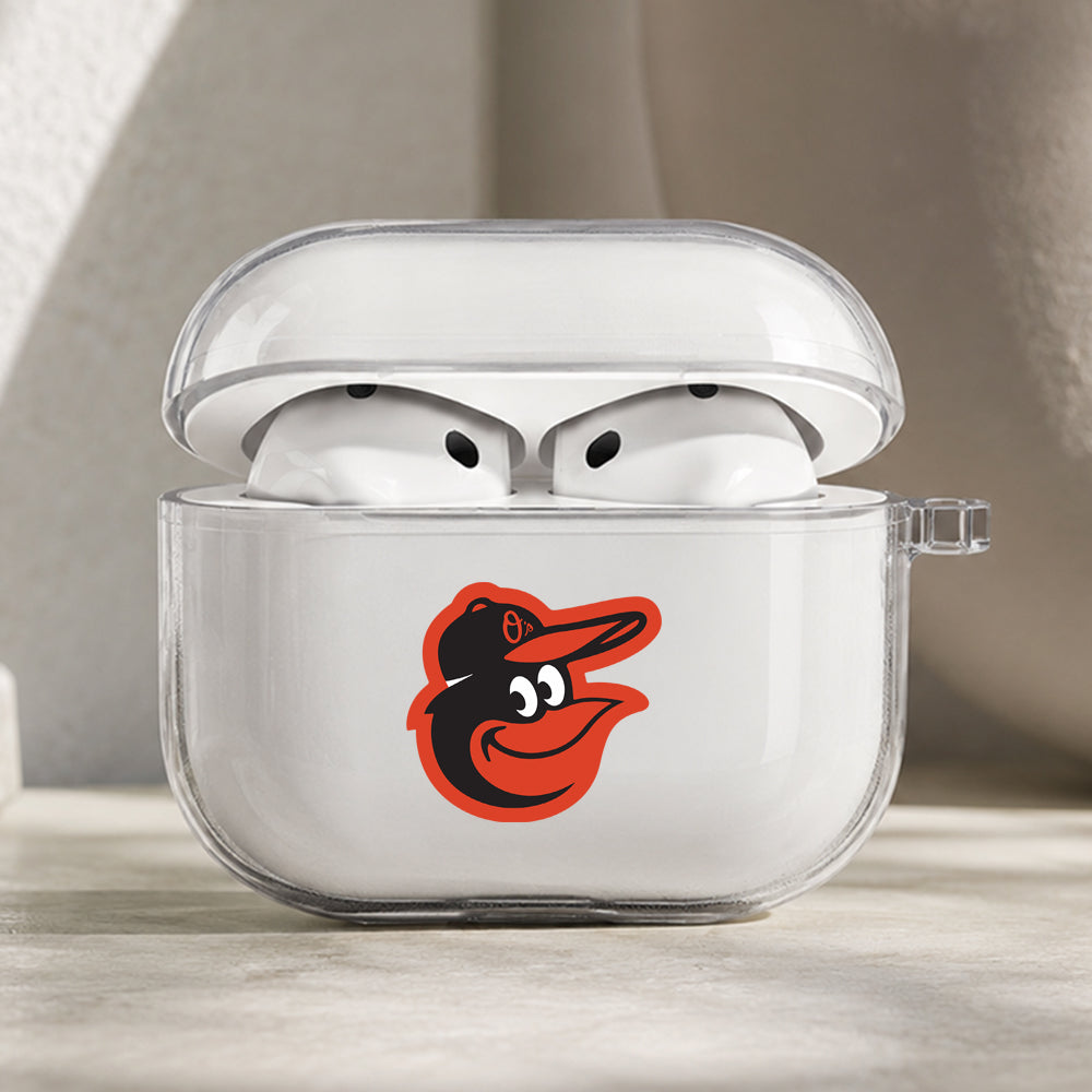 MLB Baltimore Orioles Symbol Protective Apple AirPods Pro 3 Clear Case | Shockproof Cover