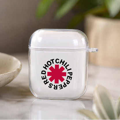 Hot Chili Peppers Iconic Protective Clear Case Cover For Apple Airpods | Soft Silicone AirPods 1 / 2 Case | Protective Cover