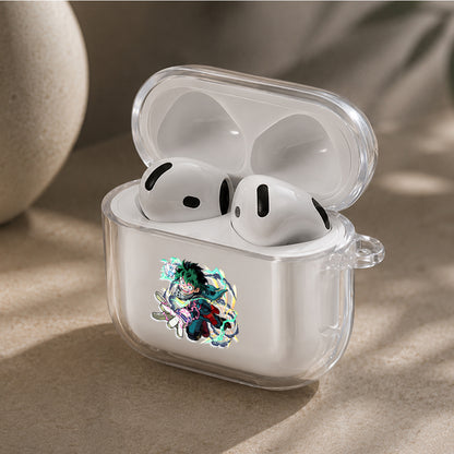 Midoriya Lightning Awakening Protective Apple Airpods 4 Clear Case - Durable Clear Protection