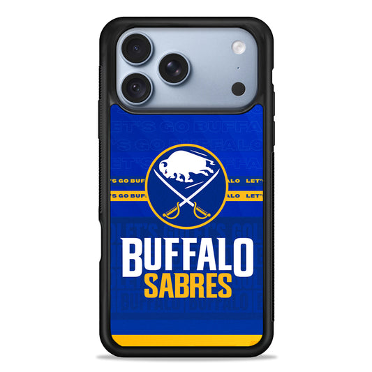 NHL Buffalo Sabres Blue iPhone 18 Pro Case - iPhone 18 Pro Silicone Case