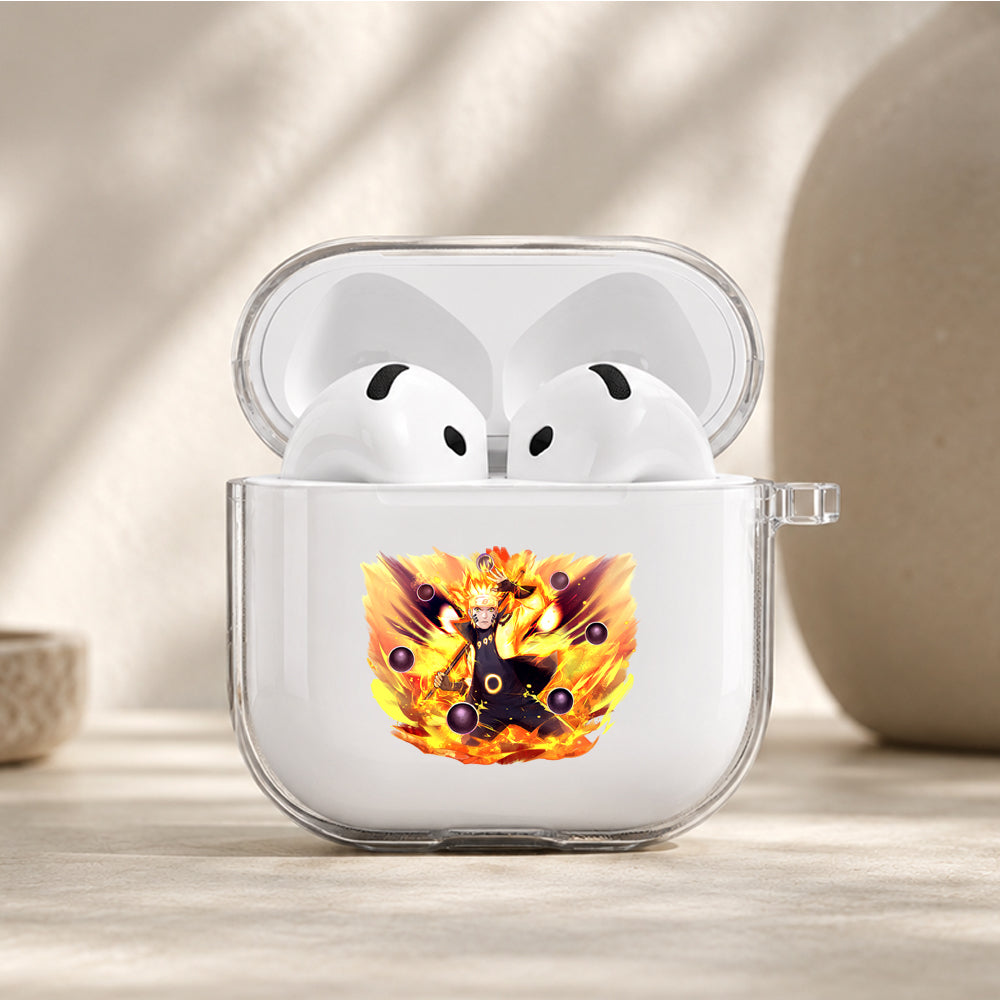 Naruto Aura of the Sage Protective Apple Airpods 4 Clear Case - Durable Clear Protection
