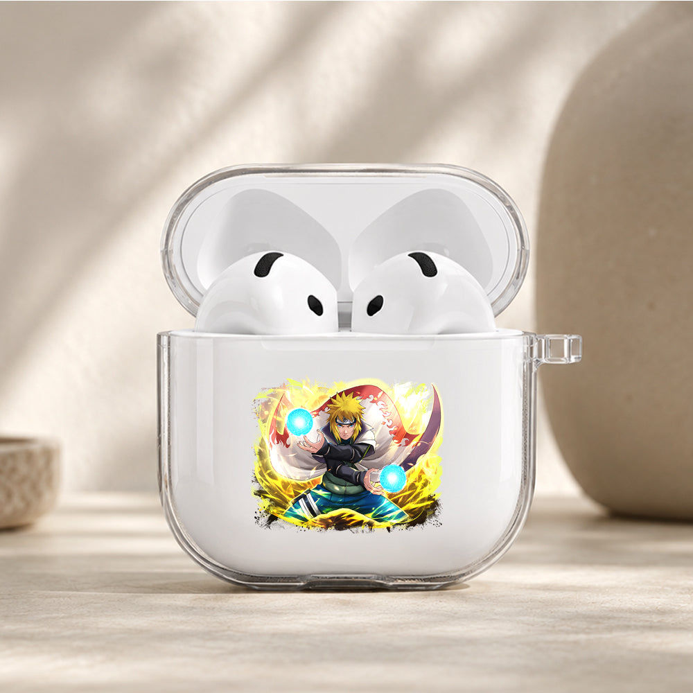 Minato Twin Rasengan Protective Apple Airpods 4 Clear Case - Durable Clear Protection