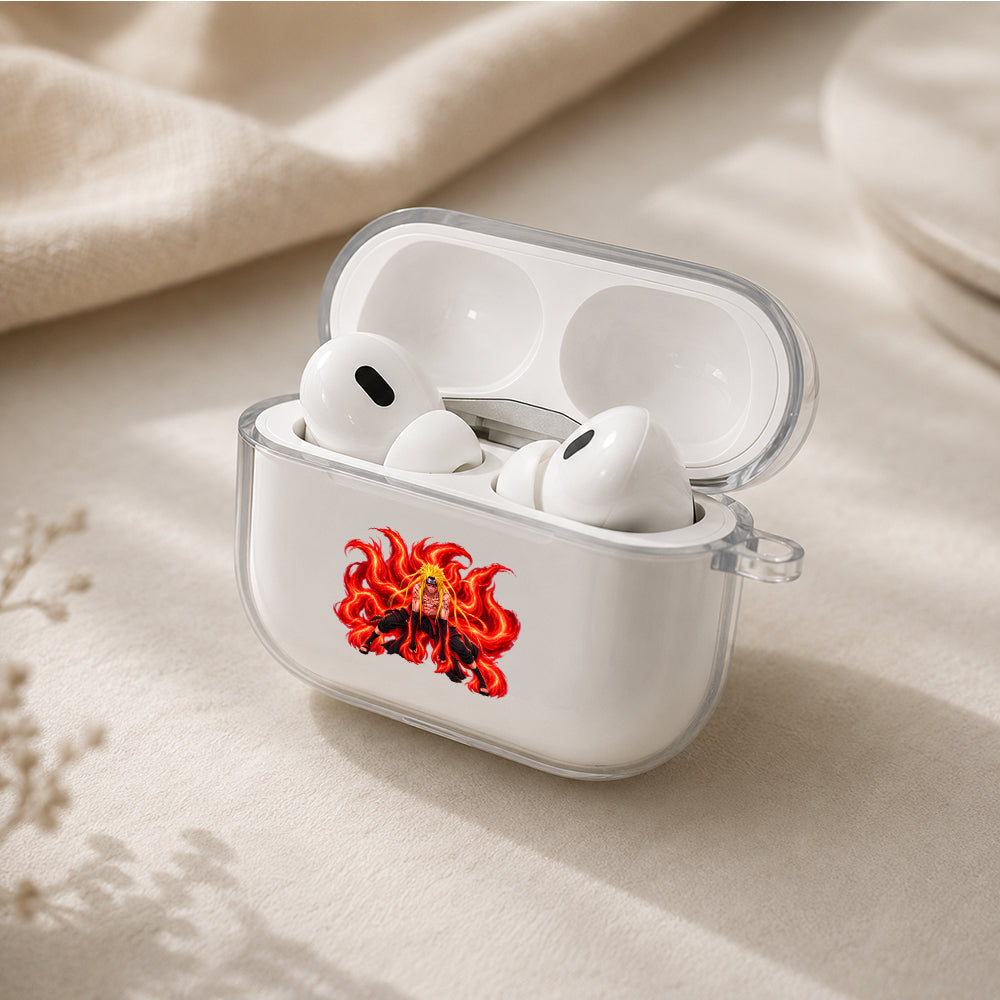 Uzumaki Naruto Kyubi Awakening Protective Apple AirPods Pro 3 Clear Case | Shockproof Cover