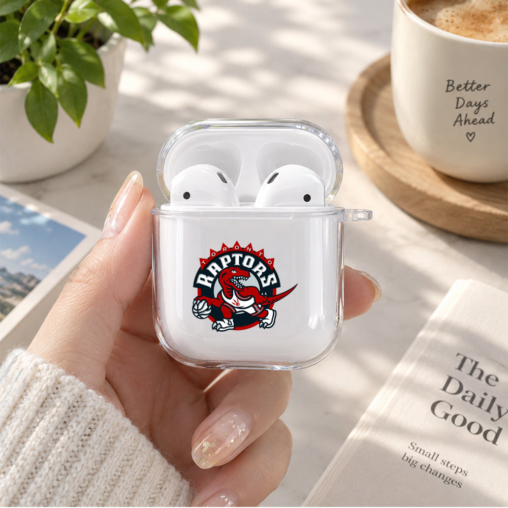 NBA Toronto Raptors Mascot Protective Clear Case Cover For Apple Airpods | Soft Silicone AirPods 1 / 2 Case | Protective Cover