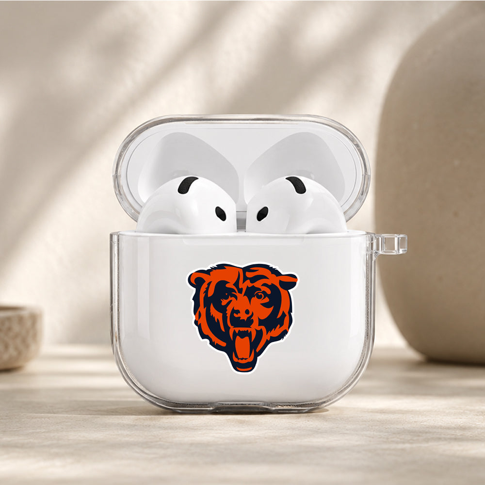 NFL Chicago Bears Logo Protective Apple Airpods 4 Clear Case - Durable Clear Protection