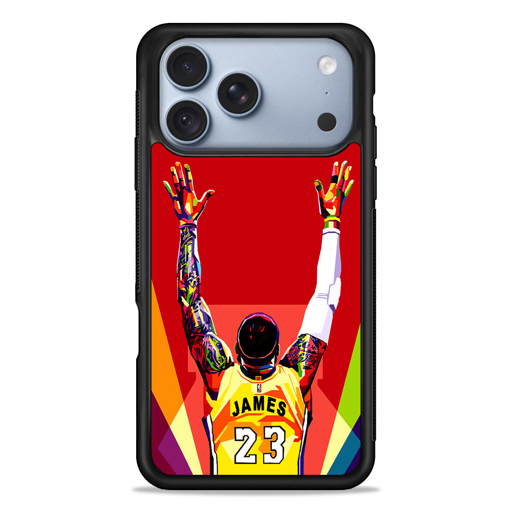 Lebron James Colorful Pop Art iPhone 18 Pro Case - iPhone 18 Pro Silicone Case