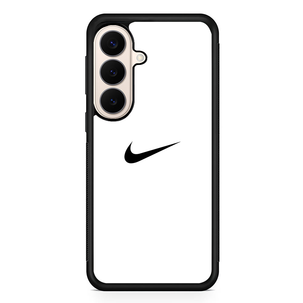Nike Logo White Simple Samsung Galaxy S26 Case – Slim Protective Phone Cover