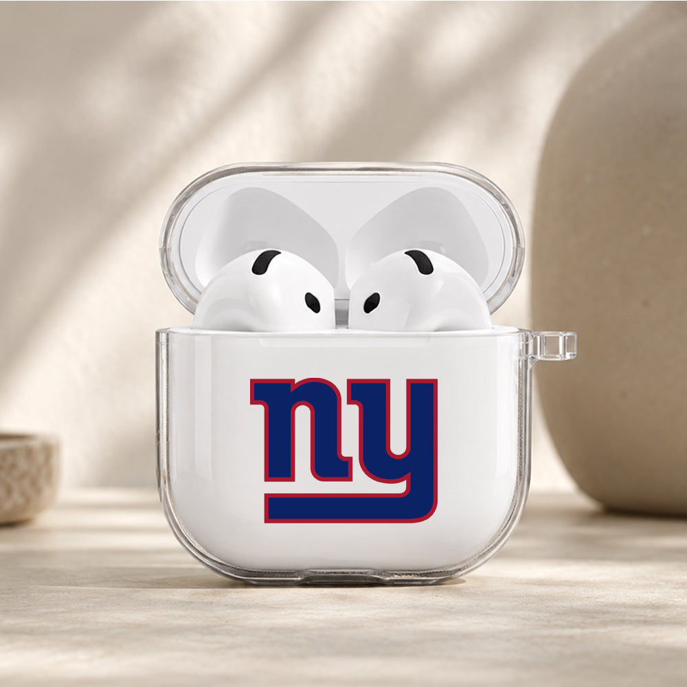 NFL New York Giants Logo Protective Apple Airpods 4 Clear Case - Durable Clear Protection