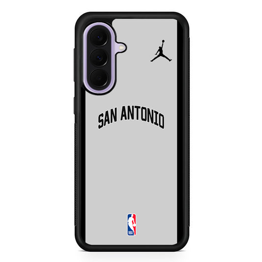 NBA San Antonio Spurs Gray Jordan Samsung Galaxy A37 Case | Samsung Galaxy A37 Rubber Protective Case
