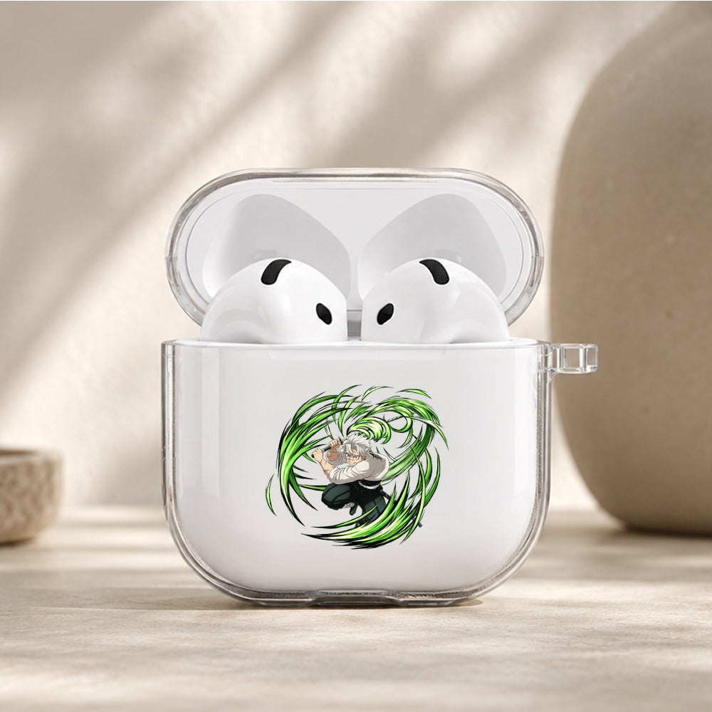 Demon Slayer Sanemi Protective Apple Airpods 4 Clear Case - Durable Clear Protection