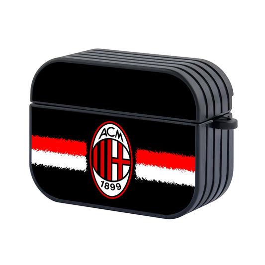 AC Milan Logo Black Background Apple Airpods Pro 2 Case-Airpods Pro 2 Case-Altracase