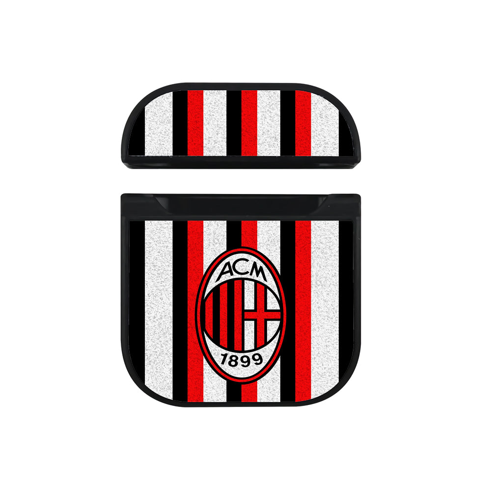 AC Milan Logo Stripe Apple AirPods Case-AirPod Case-Black-Altracase