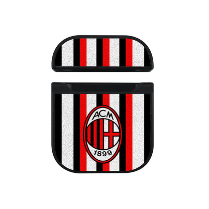 AC Milan Logo Stripe Apple AirPods Case-AirPod Case-Black-Altracase