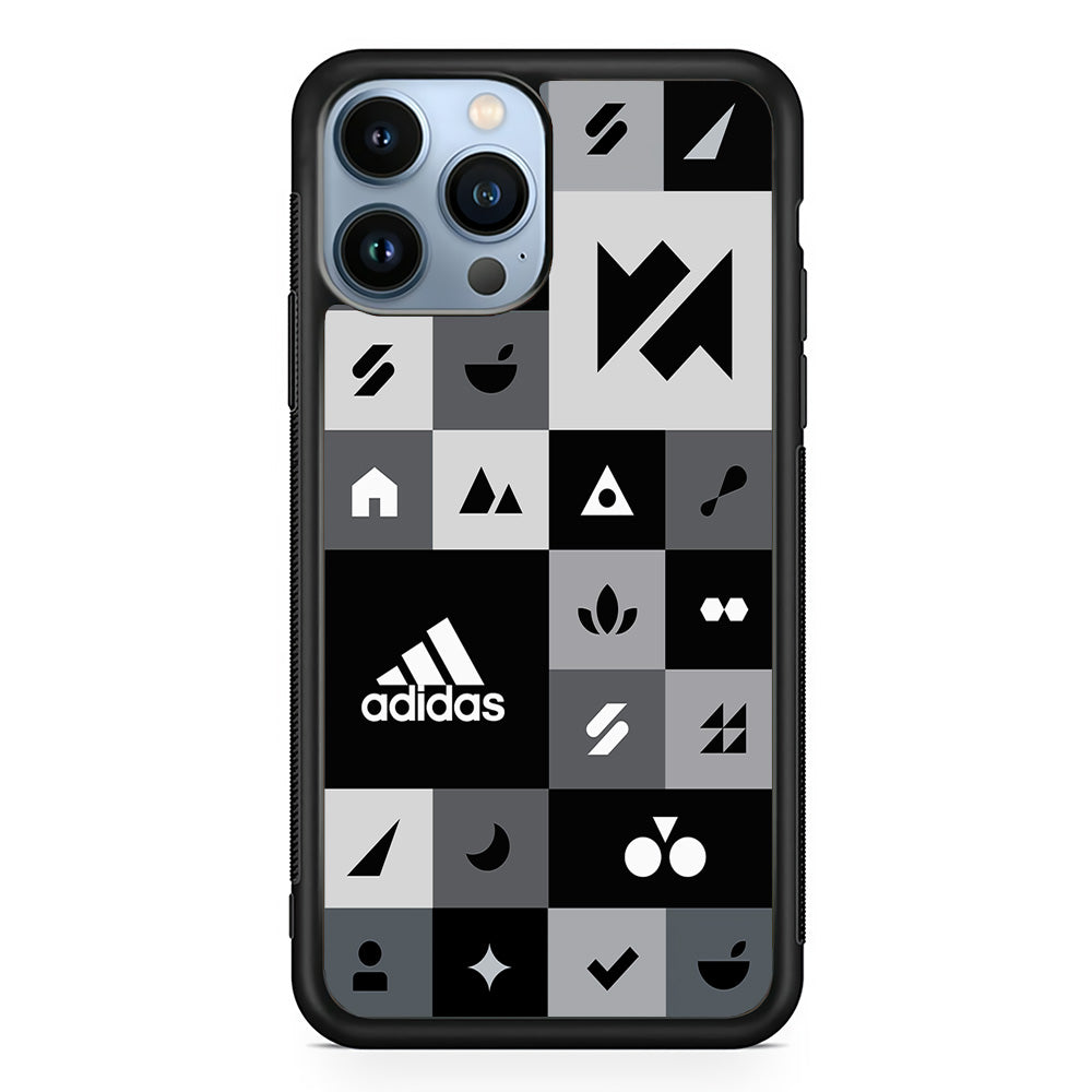 Adidas All Day Icon Design iPhone 13 Pro Max Case-Mobile Phone Case-Rubber Black (2D Case)-Altracase