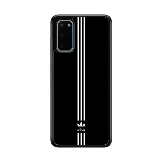 Adidas Black Three Lines Samsung Galaxy S20 Case-Mobile Phone Case-Rubber Black (2D Case)-Altracase