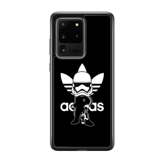 Adidas Chibi Stormtrooper Samsung Galaxy S20 Ultra Case-Mobile Phone Case-Rubber Black (2D Case)-Altracase