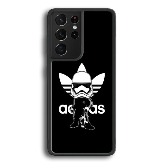 Adidas Chibi Stormtrooper Samsung Galaxy S21 Ultra Case-Mobile Phone Case-Rubber Black (2D Case)-Altracase