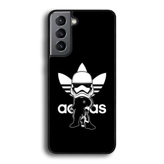 Adidas Chibi Stormtrooper Samsung Galaxy S21 Plus Case-Mobile Phone Case-Rubber Black (2D Case)-Altracase