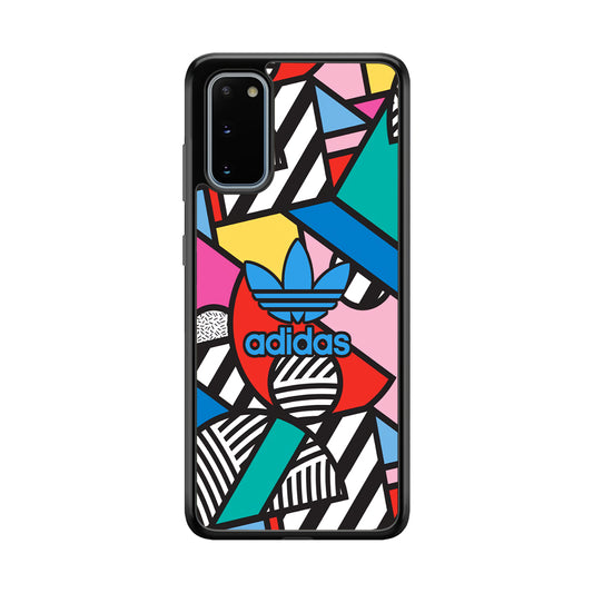 Adidas Collage of Shape Color Samsung Galaxy S20 Case-Mobile Phone Case-Rubber Black (2D Case)-Altracase