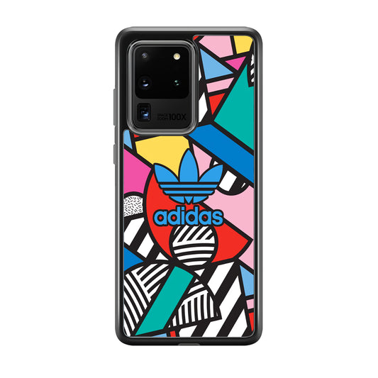 Adidas Collage of Shape Color Samsung Galaxy S20 Ultra Case-Mobile Phone Case-Rubber Black (2D Case)-Altracase