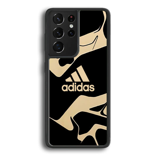 Adidas Curvature Artistic Samsung Galaxy S22 Ultra Case-Mobile Phone Case-Rubber Black (2D Case)-Altracase