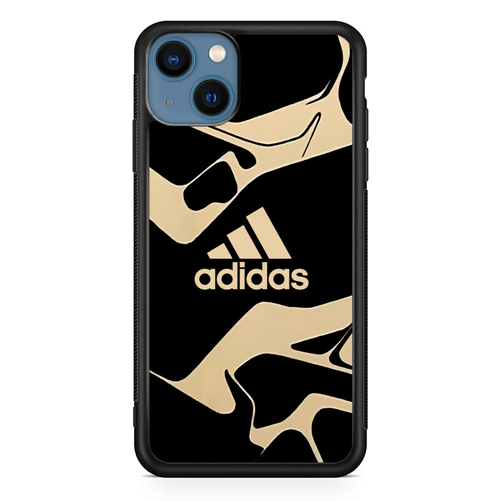 Adidas Curvature Artistic iPhone 13 Mini Case-Mobile Phone Case-Rubber Black (2D Case)-Altracase