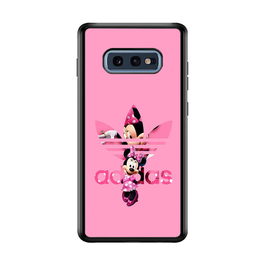 Adidas Cute Minnie Mouse Samsung Galaxy S10E Case-Mobile Phone Case-Rubber Black (2D Case)-Altracase
