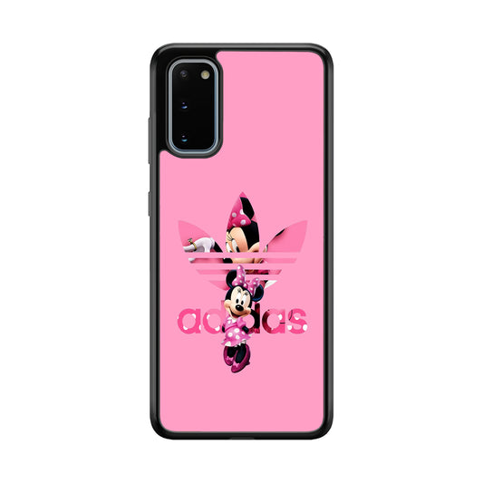 Adidas Cute Minnie Mouse Samsung Galaxy S20 Case-Mobile Phone Case-Rubber Black (2D Case)-Altracase