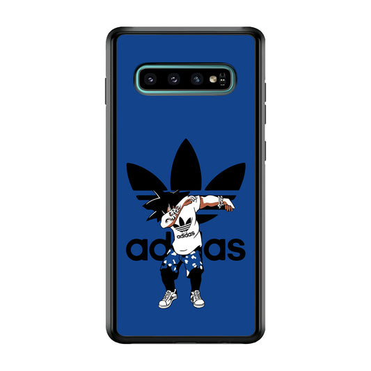Adidas Dragon Ball Goku Dub Samsung Galaxy S10 Case-Mobile Phone Case-Rubber Black (2D Case)-Altracase