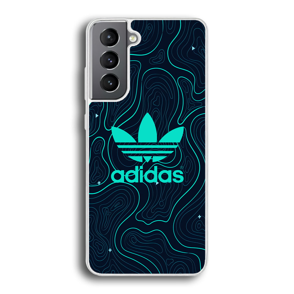 Adidas Glowing Blue Contour Samsung Galaxy S23 Case