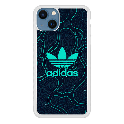 Adidas Glowing Blue Contour iPhone 15 Plus Case