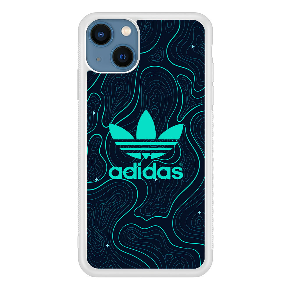 Adidas Glowing Blue Contour iPhone 15 Case