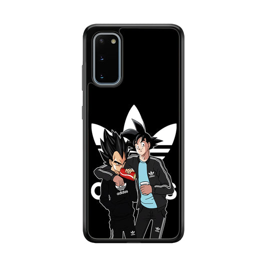 Adidas Goku and Vegeta Samsung Galaxy S20 Case-Mobile Phone Case-Rubber Black (2D Case)-Altracase