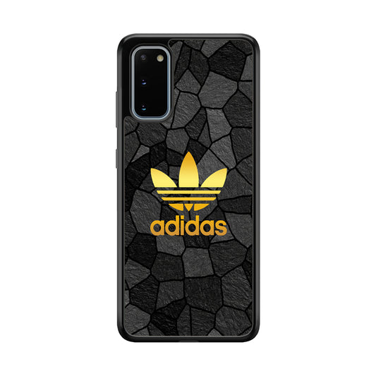 Adidas Gold Rock Patern Samsung Galaxy S20 Case-Mobile Phone Case-Rubber Black (2D Case)-Altracase