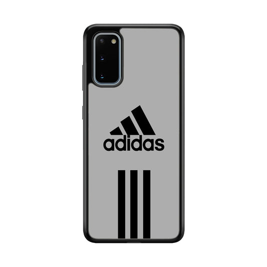 Adidas Gray Three Lines Samsung Galaxy S20 Case-Mobile Phone Case-Rubber Black (2D Case)-Altracase