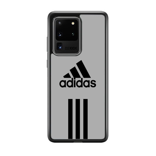 Adidas Gray Three Lines Samsung Galaxy S20 Ultra Case-Mobile Phone Case-Rubber Black (2D Case)-Altracase