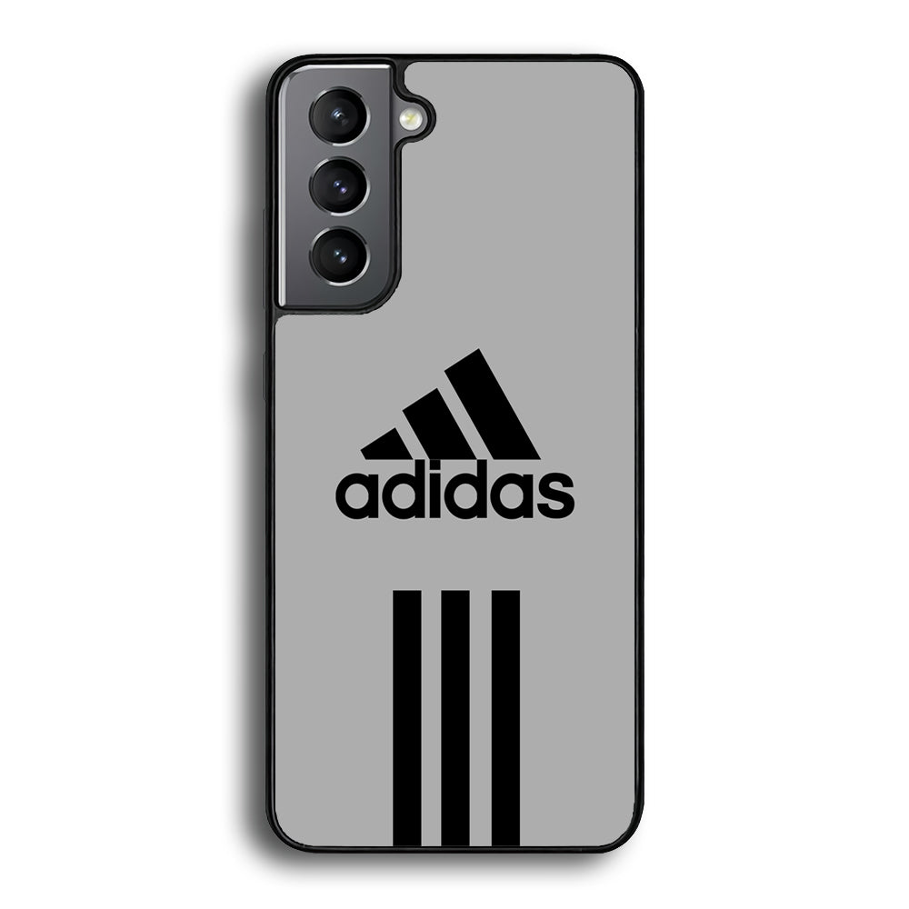 Adidas Gray Three Lines Samsung Galaxy S24 Plus Case-Mobile Phone Case-Rubber Black (2D Case)-Altracase