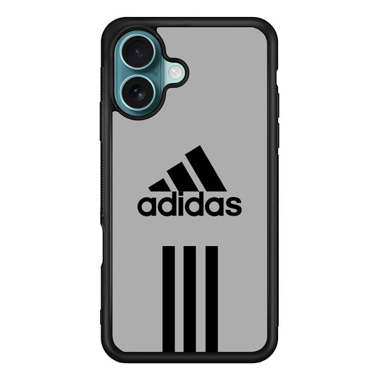 Adidas Gray Three Lines iPhone 16 Plus Case - Altracase