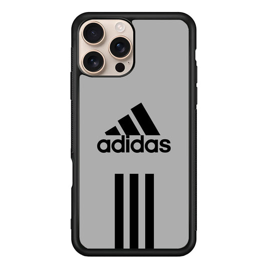 Adidas Gray Three Lines iPhone 16 Pro Max Case - Altracase